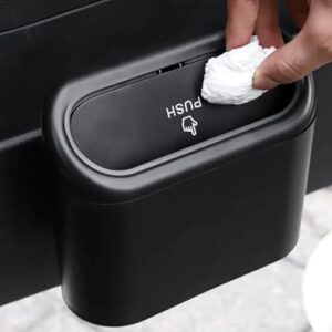 TASMAX car mini car dustbin accessories for Car Trash Bin Can Holder Dustbin Hanging Black Automotive Garbage Can Bin Trash Container for Auto Cars, Dust Bin, Home, Office,(Black Pac for 1)