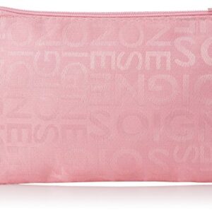 Aeoss ® Portable Cute Multifunction Zipper Travel Cosmetic Pencil Pouch Bag (Pink_Single)