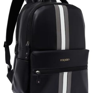 FUR JADEN 15.6 Inch Laptop Backpack I Premium & Durable Vegan Leather I Anti-Theft Pocket I Breathable Air-Mesh I 30L Storage Volume I Men Women I Work Professional & Casual Use