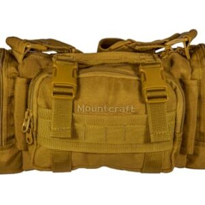 MOUNTCRAFT Tactical Messenger Bag for Men | Multi-Use Outdoor Sports Waist Bag | Durable 900D Polyester Hiking Shoulder Bag | Travel Handbag for Hunting, Camping, & Hiking