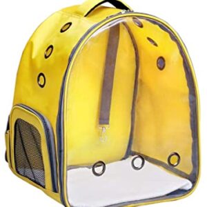 Buraq pets Pet Backpack Transparent Cat & Small Dog Puppy Kitty Shihtzu Carriers for Breathable Airline Travel Approved Air Ventilation Backpack Size 17 Ă— 13 Ă— 11 inch Yellow
