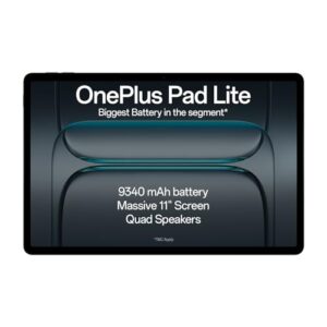 OnePlus Pad Lite with Biggest Battery in Segment 9340 mAh, Massive 11" (27.94 cm) Display with 500 nits Brightness & 11 Hours of Video Playback, 6GB RAM 128GB Storage, Wi-Fi Connectivity, Aero Blue