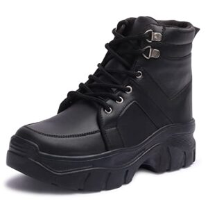 Vendoz Women Black Ankle Length Casual Boots