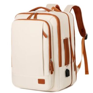 TOURTIER Stylish Laptop Backpack for Men & Women with USB Charging Port, Compatible Laptop 15.5-inch