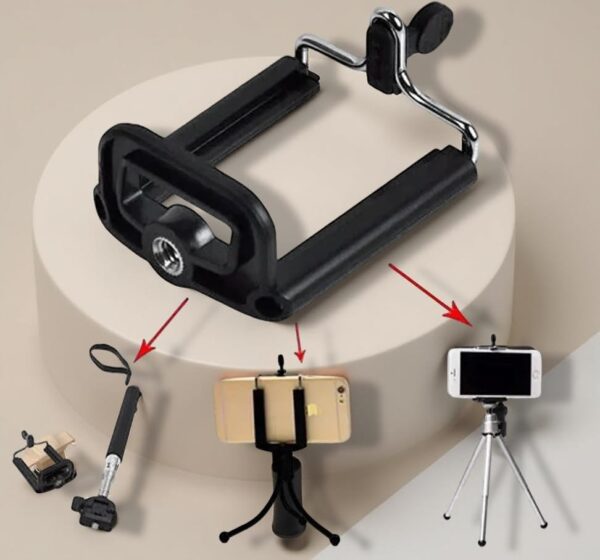 Aeoss Camera Stand Clip Bracket Holder Monopod Mount Adapter for Mobile Phone (Set of 5PCS) - Image 7