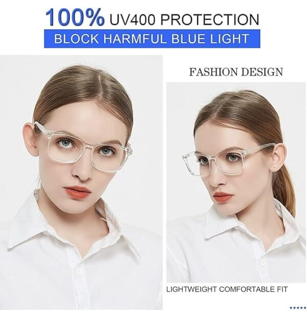 CREEK Blue Light Blocking Glasses Gaming Filter Square Eyeglasses for Eye Protection Men Women, Computer/Tablet/Laptop/Mobile/TV, Anti-blue & Anti eyestrain with Testing Kit - Image 6
