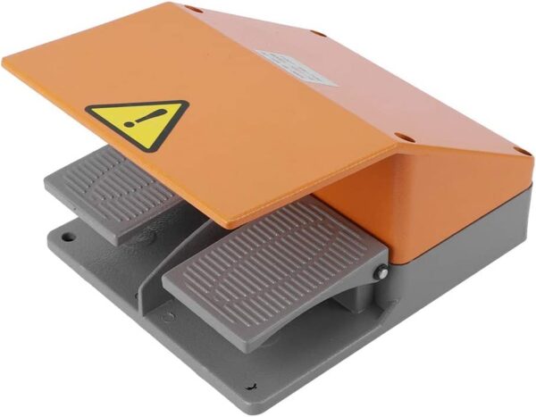 Dehmy Dual Foot Switch Pedal YDT1-15, Good Performance for Electrical Machine Power Supply Clip Kit