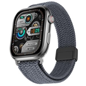 Fire-Boltt Brillia Pro Smart Watch 2.02” AMOLED Display, Bluetooth Calling, SpO2, Heart Rate Monitor, 120+ Sports Modes, Fitness Tracker, Voice Assistant, Smart Watch for Man & Women– Grey