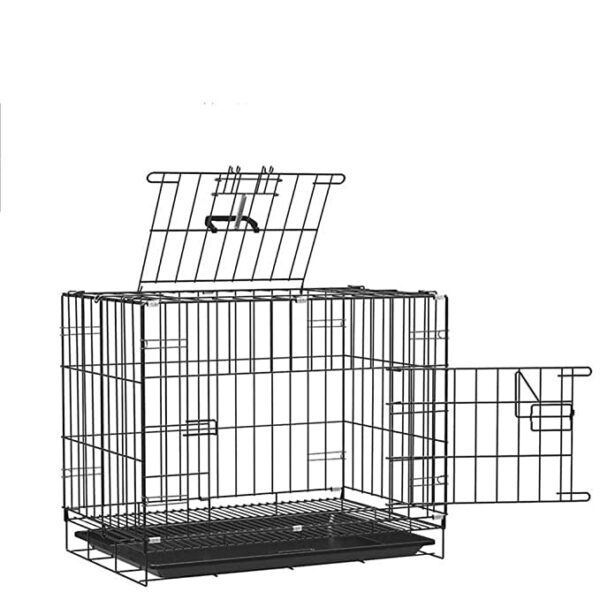 Dog Trust Cage with Removable Tray, Dog Cage Small Size Black for Puppy Pet (18 Inch) - Image 4