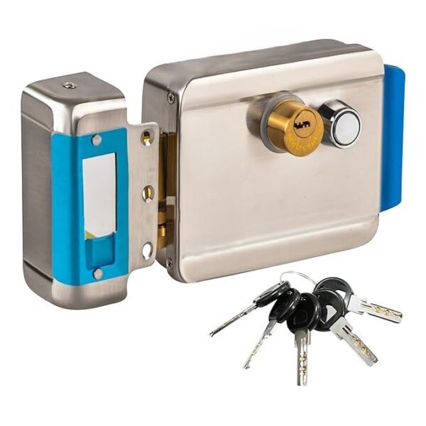 AAYANSH ELECTRICALS Heavy Duty Smart Door Lock with WiFi, Biometric Rim Lock, Silver, Compatible with Alexa/Google Home, Suitable for Steel, Wood, Iron Gates - Image 2