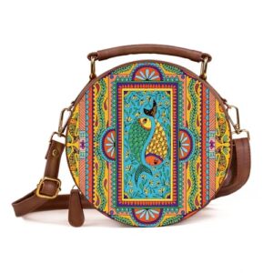 Kalankit Round Sling Bag For Women, Travel Crossbody Bags For Women, Stylish Cross Sling Bags for Women| Valentine Gift For Girlfriend, Birthday Gift For Girl | Vegan Leather