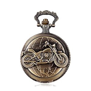 exciting Lives Vintage Motorbike Pocket Watch Keychain - Gift for Diwali, Christmas Day, Birthday, Anniversary, For Brother, Boyfriend, Husband, Dad, Friend, Party, Corporate gifting - Keyring