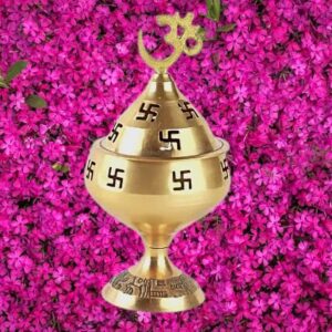 DXYZ Brass Round Goblet Akhand Diya for Puja | Festive Gifts for Diwali Navratri Durgapuja