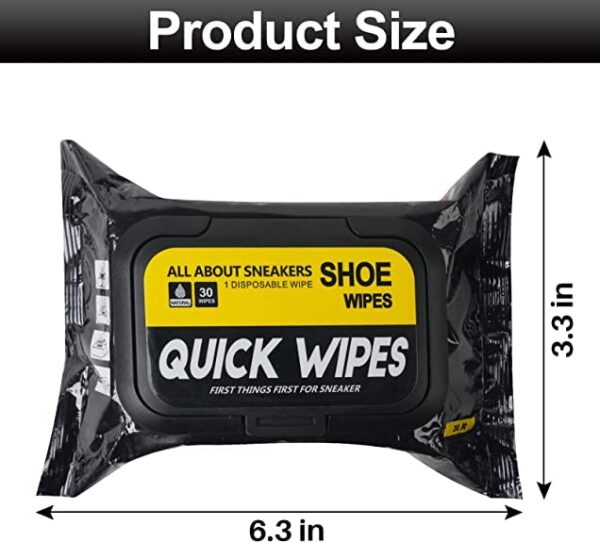 TCCO Natural Sneaker & Shoe Cleaner Wipes - 1 Packs of 80 - Portable Sneakers Cleaner Shoe Wipes Quickly Remove Dirt & Stains - These Disposable Shoe Cleaning Wipes Can Be Used On Footwear - Image 2