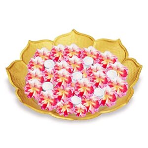 Buy CRYSTAL IMPEX Urli Bowl Handcrafted Bowl for Floating Flowers and T- Light Candles Table Decor Diwali Home Decor Decoration (Taj Urli)