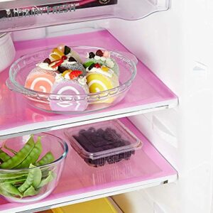 Kuber Industries 6 Pieces PVC Refrigerator/Fridge Multipurpose Drawer Mat Set(Pink)
