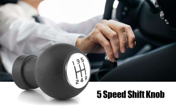 DETACHI Gear Shifter – 5-Speed, Anti-Slip Ball Knob, Glossy Black, Universal (Glossy Black) - Image 6