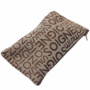 Aeoss ® Portable Cute Multifunction Zipper Travel Cosmetic Bag Letter Makeup Case (Coffee)