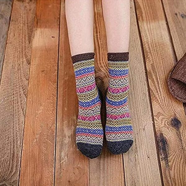 Aeoss Women's Vintage Winter Wool Warm Comfort Cozy Crew Socks (3 PAIR) - Image 6