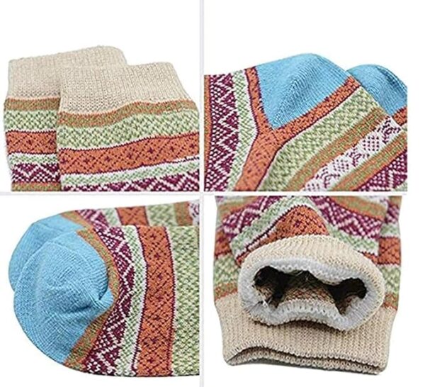 Aeoss Women's Vintage Winter Wool Warm Comfort Cozy Crew Socks (3 PAIR) - Image 7