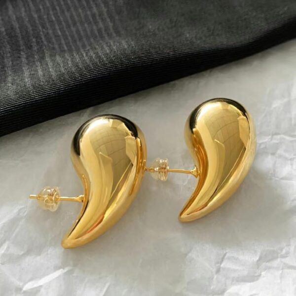 Aeoss Women Chic Teardrop Bottega Inspired Round Earrings | Gifts for Women and Girls, Anniversary Gift, Birthday Gift (Gold) - Image 5