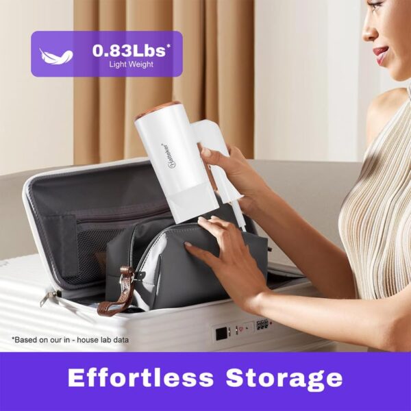 HATTEKER HT-309 Professional Foldable Hair Dryer 2600W Power, Negative Ion Technology, Overheat Protection with Styling Concentrator 3 Temperature Modes, Model 2 - Image 6