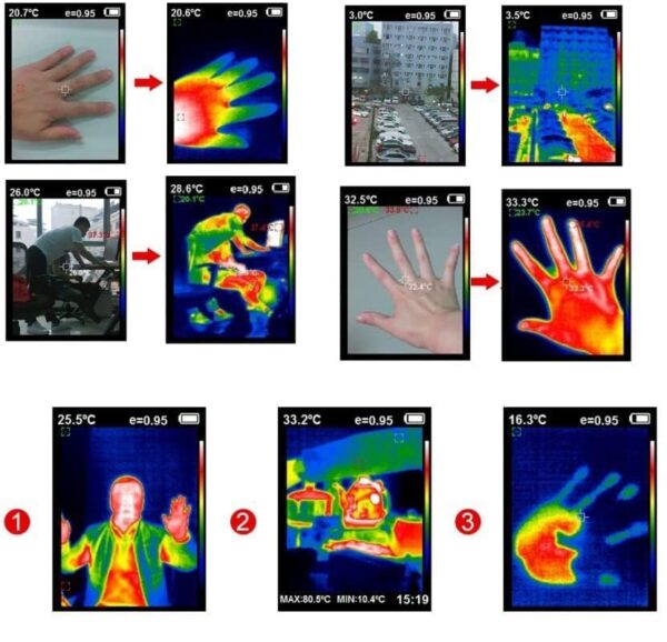 GOYOJO 256x192 Hti-18+ Thermal Imaging Camera with Dual-Light Fusion, -4~1022°F, Handheld Infrared Thermography for Home Inspection HVAC Electrical Plumbing Leak Detection and Mechanical Maintenance - Image 6