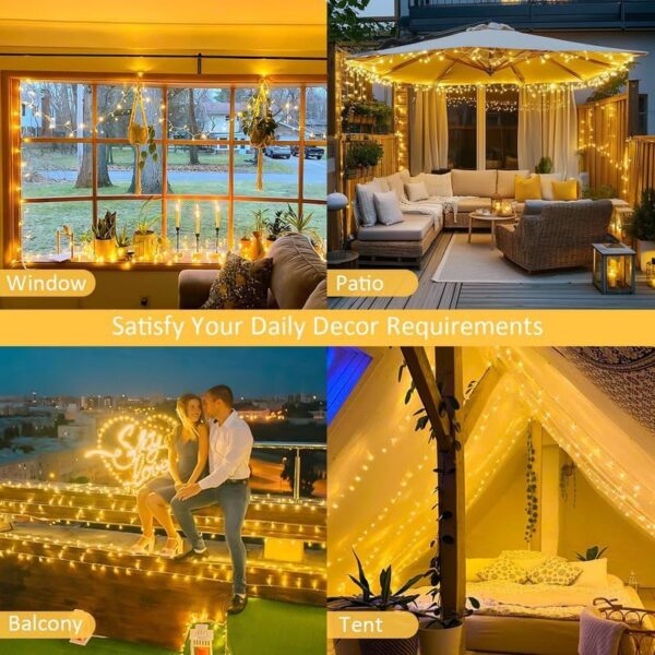Desidiya® 30 Meter Rice Lights Warm White | LED Decorative String Fairy Lights for Bedroom, Balcony, Living Room, Party, Wedding & Festival Decoration - Image 7