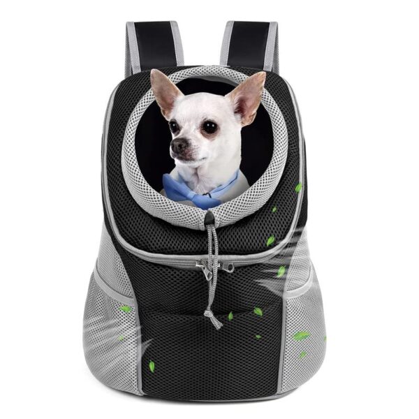 NARAYANMUNI Pet Dog Carrier Backpack Puppy Dog Travel Carrier Backpack Carrier for Small Dogs Cats Rabbits (L-13.8 in,W-13.3in) | Pack of 1|Small | Black