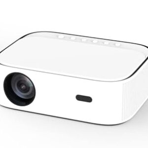 Brand Deal MS 350 4K & Dolby Digital Support Projector, 5G WiFi,Android Version 9.0, Lumens 10,000 Portable Projector (White) 2024 Latest One