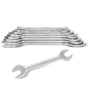 FREEMANS DS08 Combination Double Open End Spanners Wrench - Set of 8 Piece With Chrome Vanadium Steel and Bright Chrome Panel for Better Resistance to Corrosion