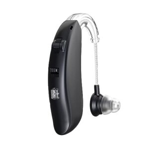 Balson AG-7106 Ear Hearing Aid Rechargeable Machine for old age with Bluetooth Connectivity, Active Noise Control and 5 Volume Control with Dry Kit- Crystal Clear Sound and Easy Controls (Black, 1 Year Warranty)