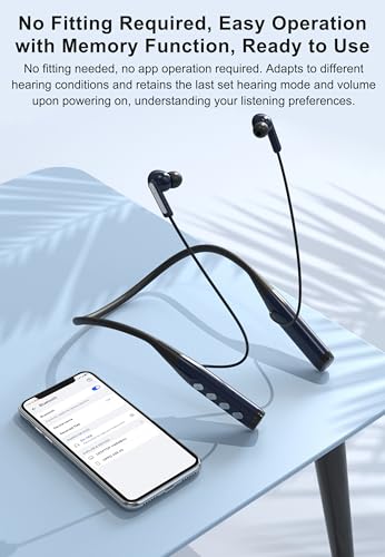 meloE Qualix-B Bluetooth Hearing Aids With Phone Connectivity, Rechargeable Wireless Hearing aids, Long Battery Life, Bluetooth 5.2 Connectivity, Neckband Hearing Aids For Deaf People, Deafness Hearing Amplifier For Hearing Loss - Image 6