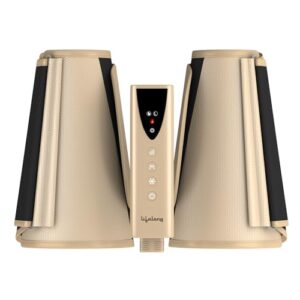 Lifelong LLM513 Rechargeable Air Pressure Massager - For Calves|Air Compression Massager|With Heat and Vibration|Calf, Leg and Arm Massager for Pain Relief|Multifunctional Air Pressure Massager (1 Year Warranty, Beige)