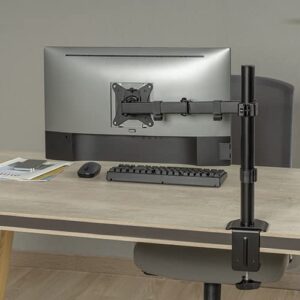 Jin Office Single Monitor Stand | 9 kg Weight Capacity Supports Upto 32 inches Monitor | Single Laptop Monitor Arm | Single Monitor Desk Mount | Height Adjustable Monitor Stand (Black)