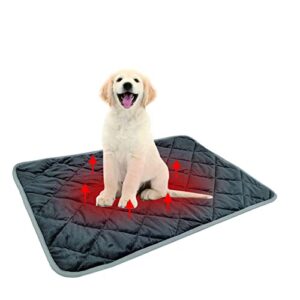 CALANDIS Self Warming Mat Cats Dog Puppy Soft Thermal Washable Self Heating Pets Pad Blue 40X50Cm