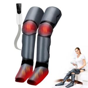Slovic Massager Machine for Pain Relief [2 Heat Modes] | Air Leg Compressor | Leg & Foot Massager Machine for Pain | Legs Massager for Pain-Relief & Blood Circulation | 3 Massage Mode