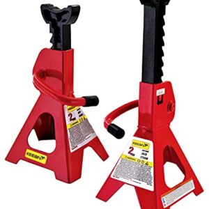 KEEAN 2 TON STEEL CAR JACK STAND WITH HEAVY DUTY SELF LOCKING RATCHET HANDLE (AUTOMOTIVE) (SET OF 2 PIECES)