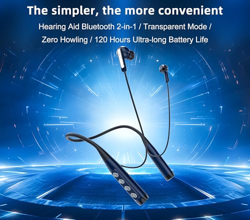 meloE Qualix-B Bluetooth Hearing Aids With Phone Connectivity, Rechargeable Wireless Hearing aids, Long Battery Life, Bluetooth 5.2 Connectivity, Neckband Hearing Aids For Deaf People, Deafness Hearing Amplifier For Hearing Loss - Image 4