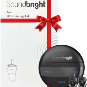 Soundbright Mini | Premium Rechargeable Hearing Aid | Nearly Invisible with 3 Noise Cancelling Program (Mini Hearing Aid)
