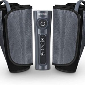 CINCOM Corded Electric Leg Massager, Leg Compression Massager for Circulation and Pain Relief Air Compression Foot Calf Thigh Massager with Handheld Controller (For Calf), Grey