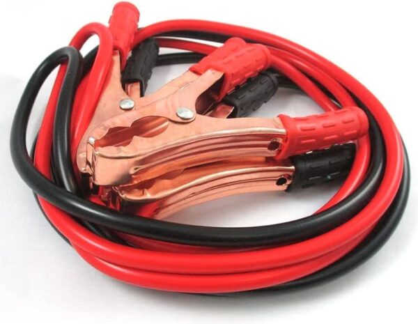 FI FIDROXIMPERIA Car Heavy Duty Auto Jumper Cable Battery Booster Wire Clamp with Alligator Wire (7ft, 500 AMP), Emergency Car Battery Charging Booster Cables (Red Black Jumper Wire With Clips) - Image 2