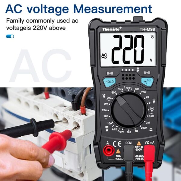 Themisto TH-M98 Digital Multimeter (Black 2000 Counts) - Image 3