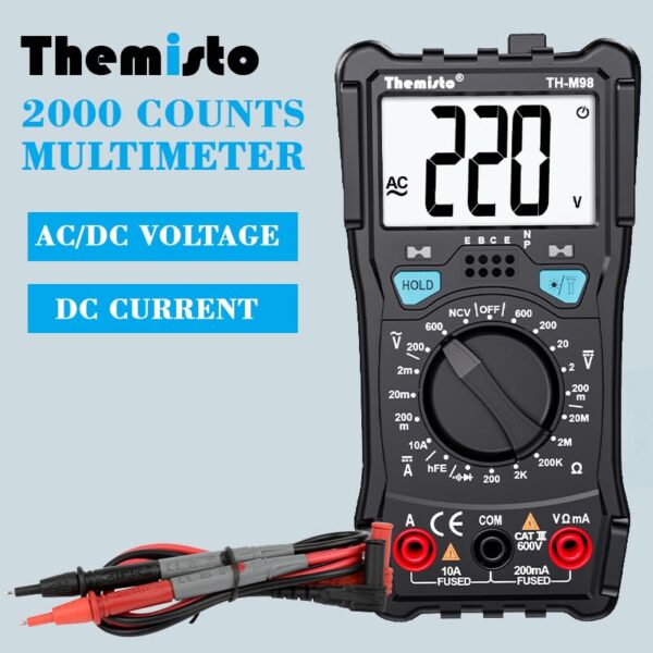 Themisto TH-M98 Digital Multimeter (Black 2000 Counts) - Image 2