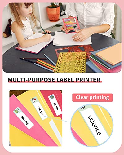 ZEITEL® Label Maker Machine with 1 Roll Tape, Portable Bluetooth Label Printer, Mini Labels Maker with Multiple Template, Compatible with iOS & Android for Kitchen Jars, Office, Home Organizing-Green - Image 8