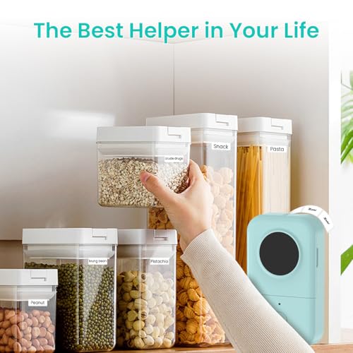 ZEITEL® Label Maker Machine with 1 Roll Tape, Portable Bluetooth Label Printer, Mini Labels Maker with Multiple Template, Compatible with iOS & Android for Kitchen Jars, Office, Home Organizing-Green - Image 7