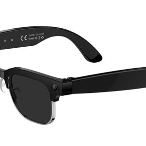 Aeoss Smart AI Glasses with 800W Camera & GPT-4o – 32MP Photo, Real-Time Translation & Object Recognition, Bluetooth 5.3 Open-Ear Speakers, IP66 Waterproof, 32GB Storage Wearable | Men & Women (Black)